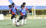 Action from the Boost-BFC Inter-School Soccer Shield Day 2